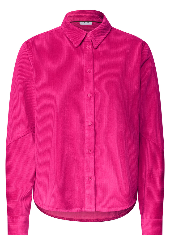 Solid Big Cord Blouse, pink flash 17981 Bild 1