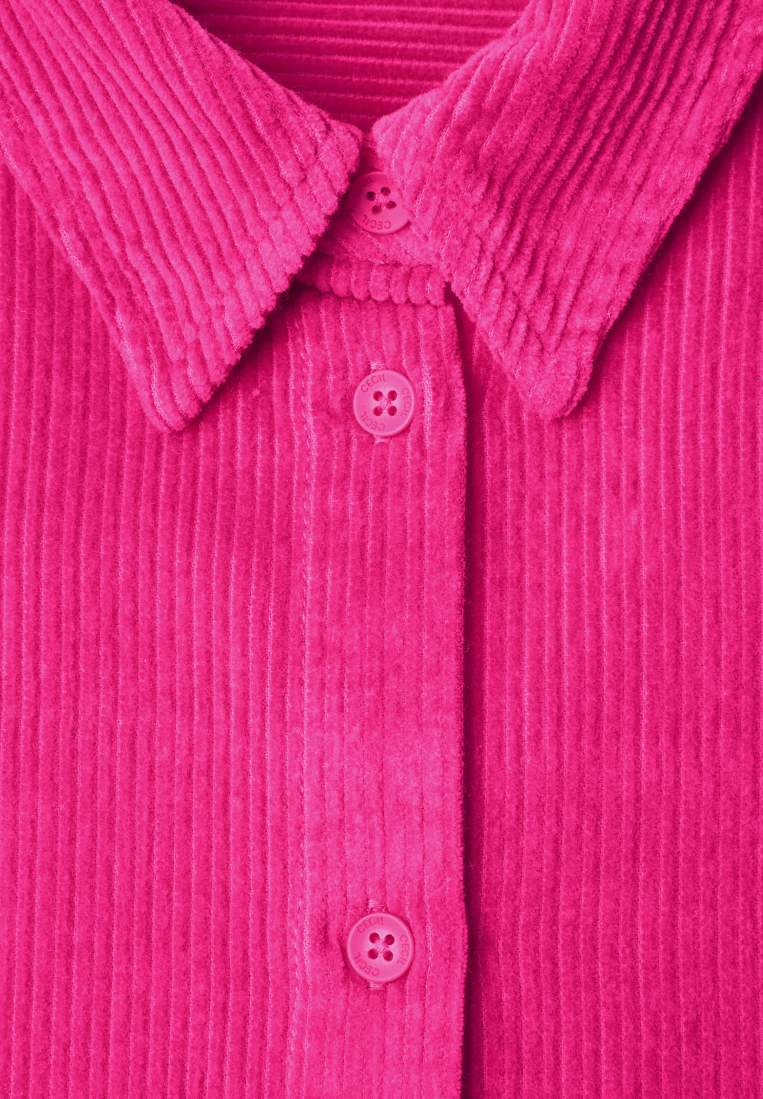 Solid Big Cord Blouse, pink flash 17981 Bild 2