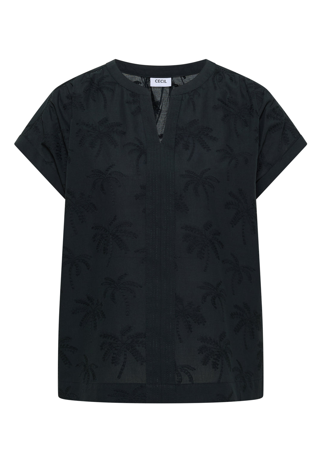 Solid Embroidery Blouse, palm breeze green 17672 Bild 1