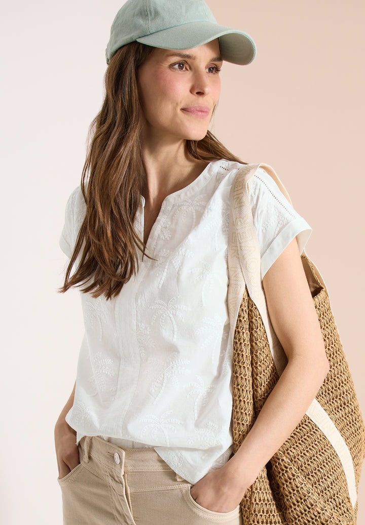 Solid Embroidery Blouse, vanilla white 13474 Bild 3