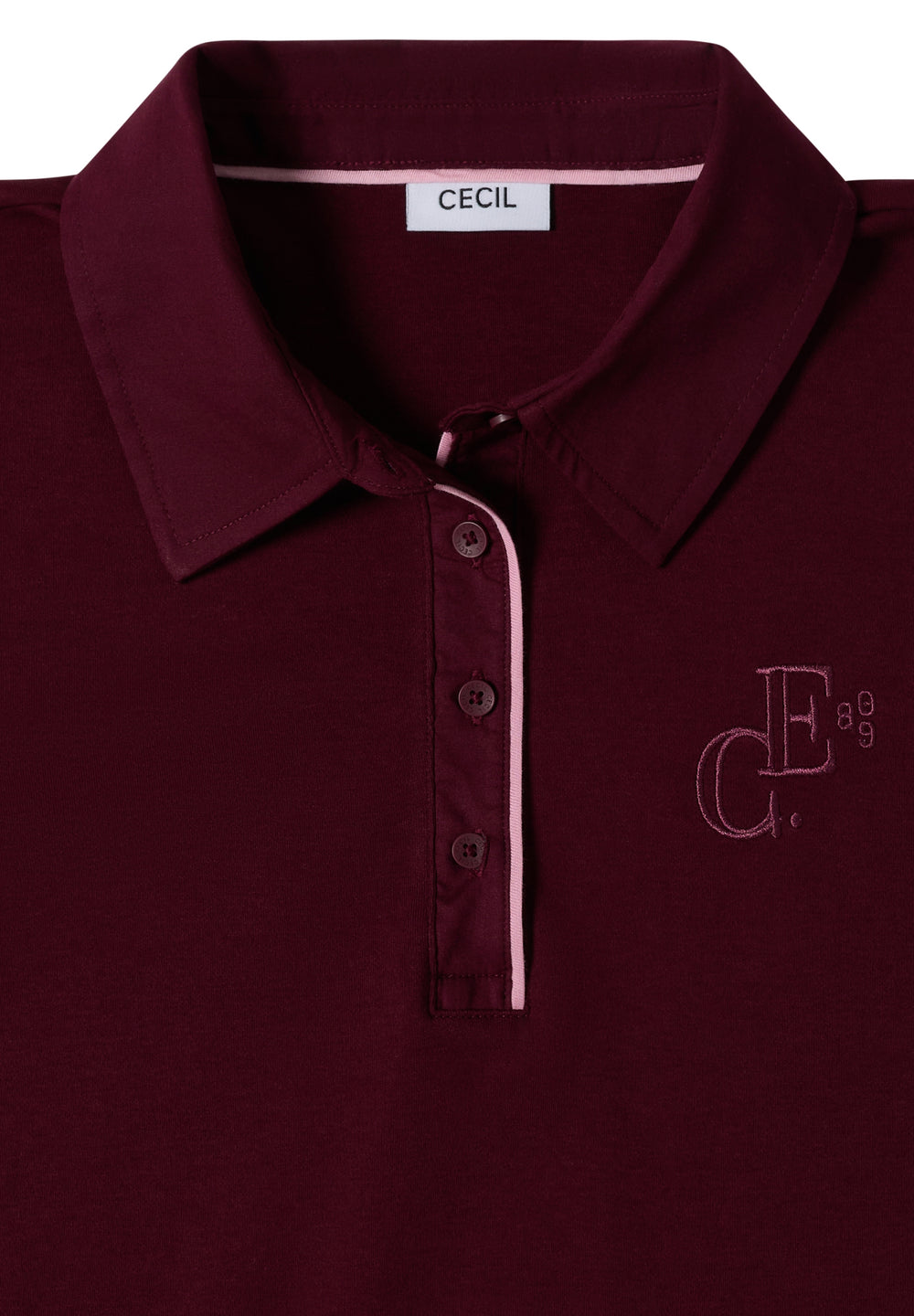 Solid Poloshirt, red wine 17903 Bild 2