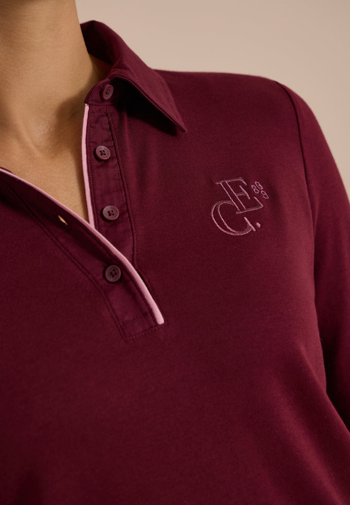Solid Poloshirt, red wine 17903 Bild 7