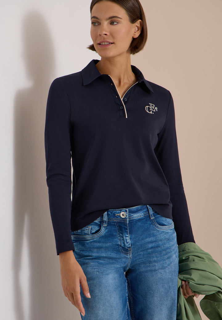 Solid Poloshirt, urban dark blue 16831 Bild 3