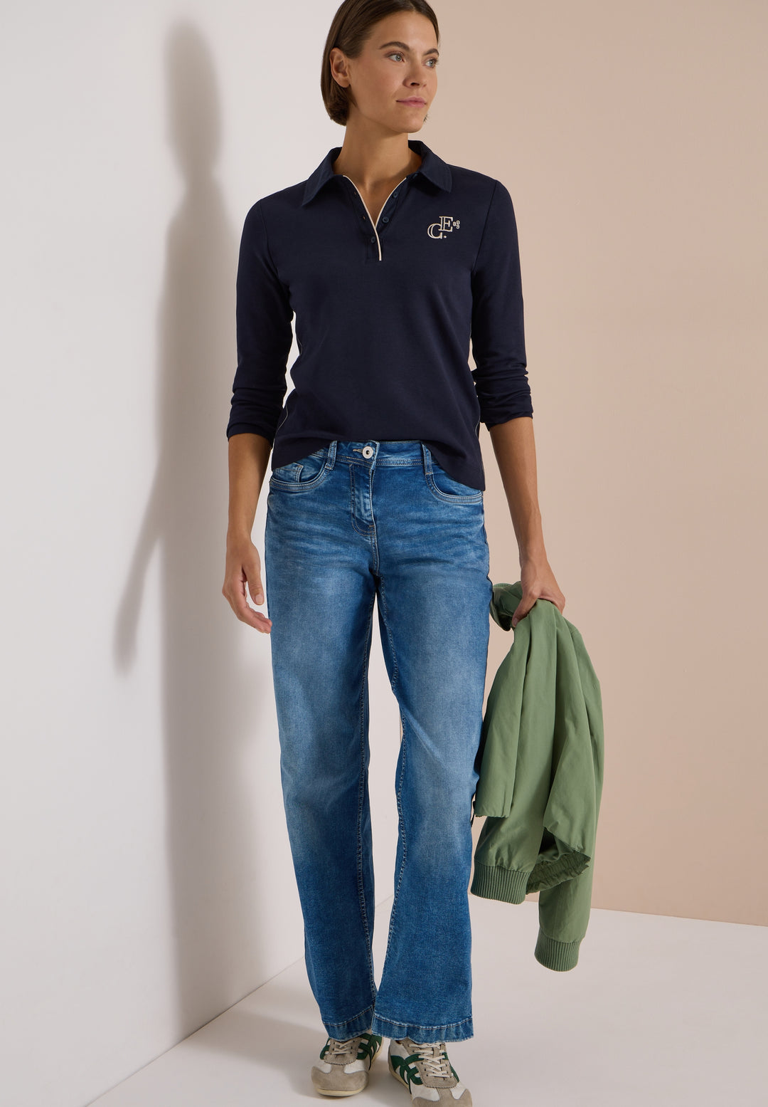 Solid Poloshirt, urban dark blue 16831 Bild 5