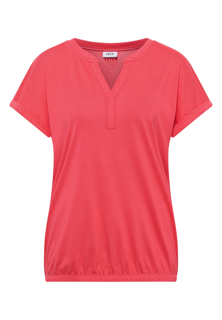 Solid Rib Collar Tunic, coral 17762 Bild 1