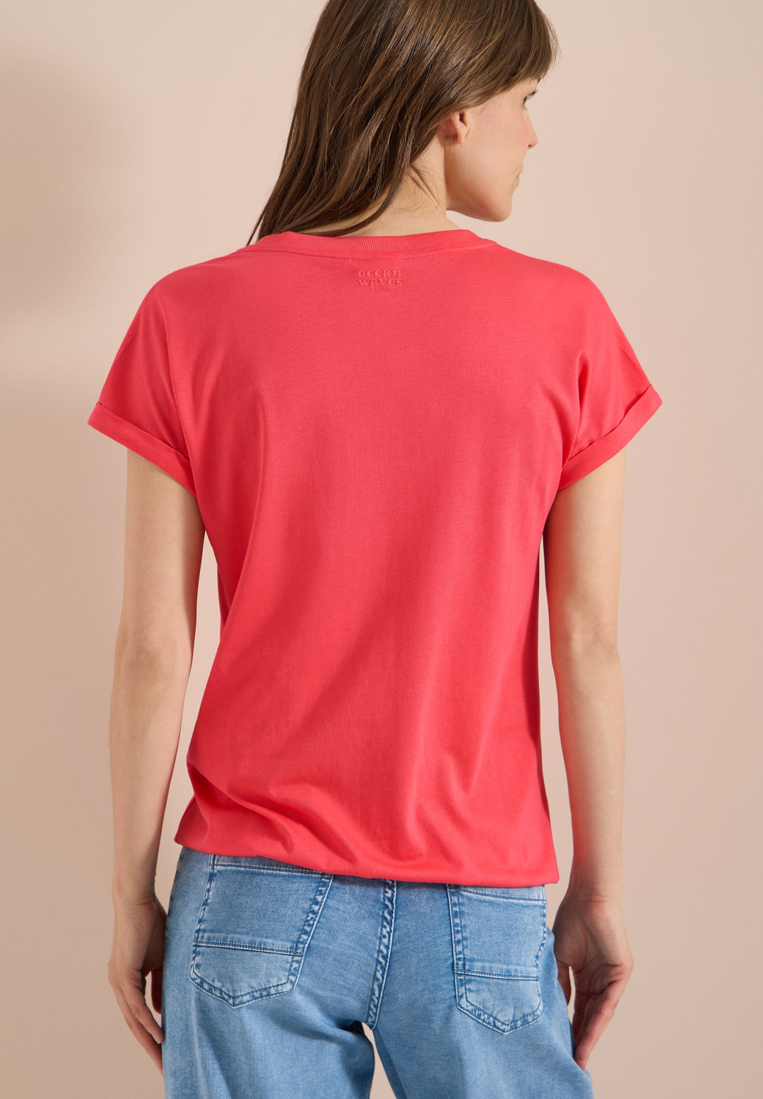 Solid Rib Collar Tunic, coral 17762 Bild 4