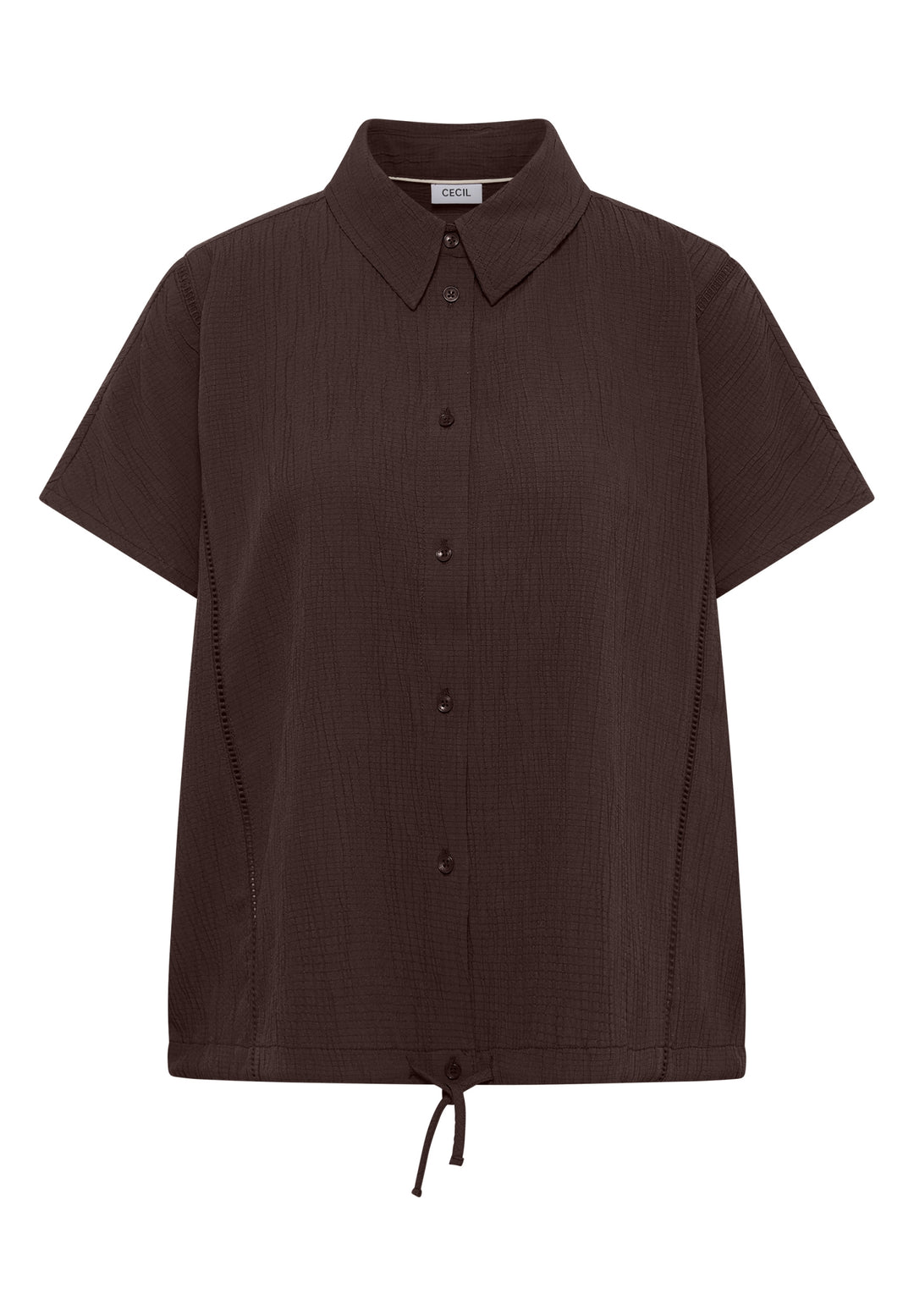Solid Structure Blouse, brown cacao 17673 Bild 1