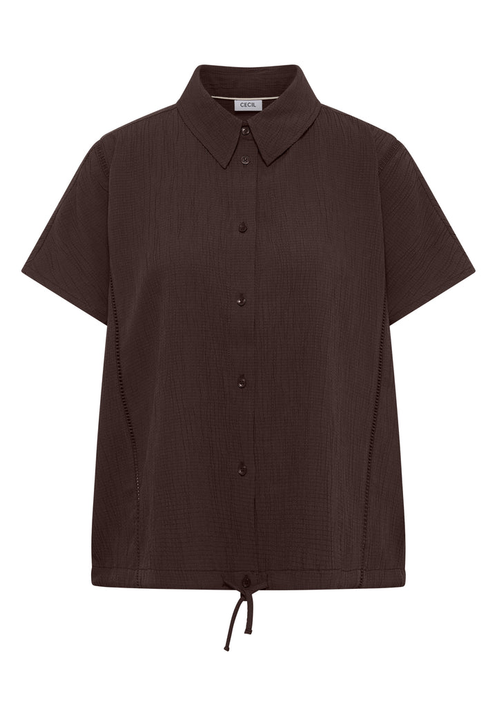 Solid Structure Blouse, brown cacao 17673 Bild 1