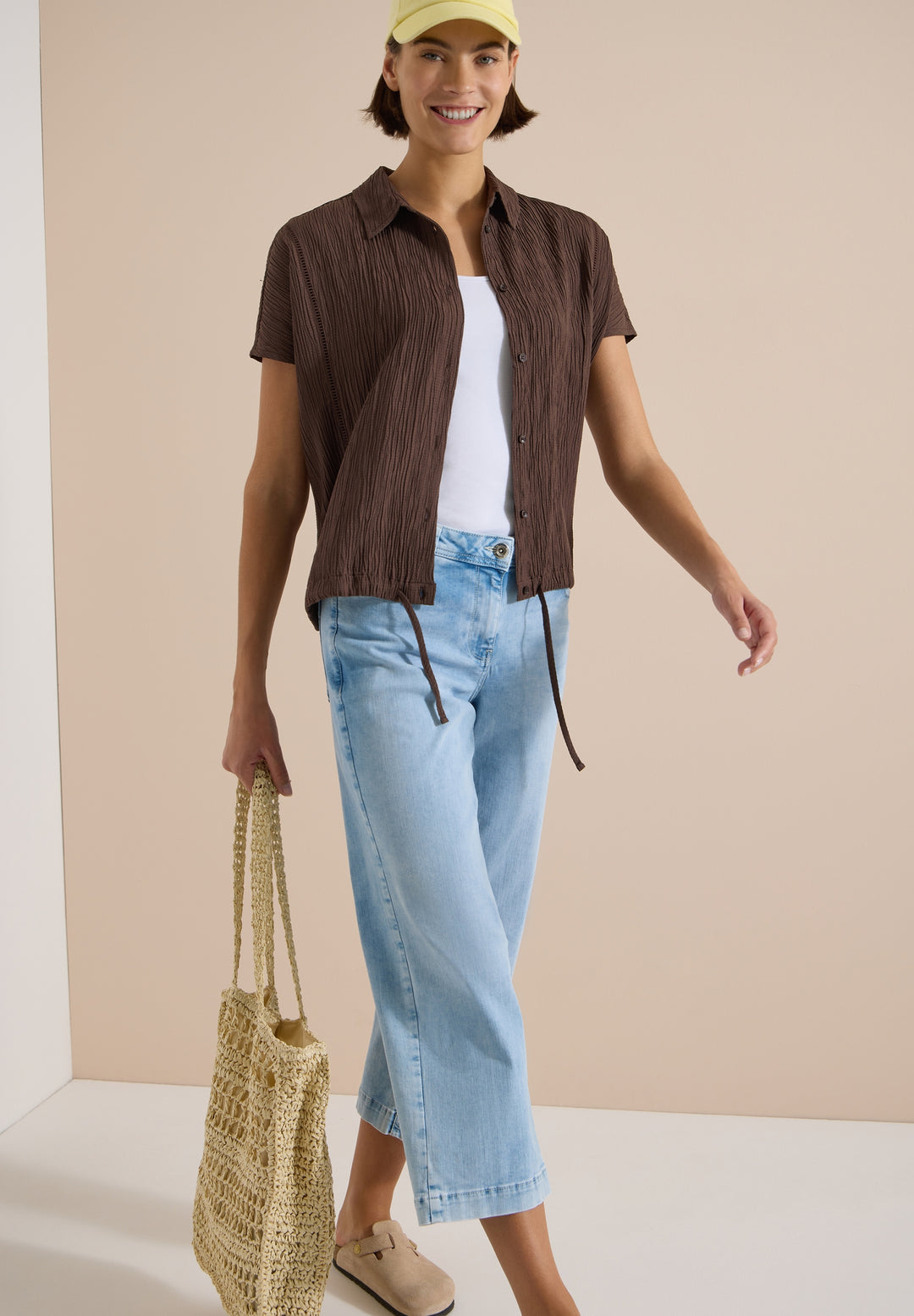 Solid Structure Blouse, brown cacao 17673 Bild 5