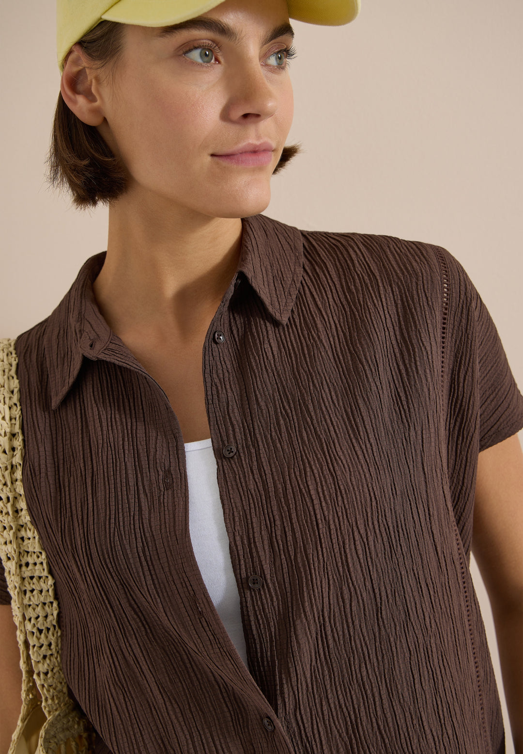 Solid Structure Blouse, brown cacao 17673 Bild 7