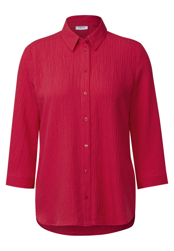 Solid Structure Blouse, glazed apple red 16759 Bild 1
