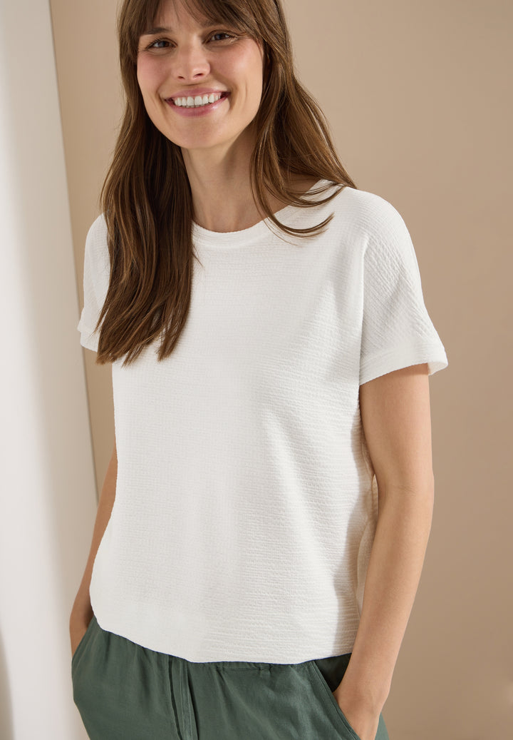 Solid Structure Shirt, vanilla white 13474 Bild 7