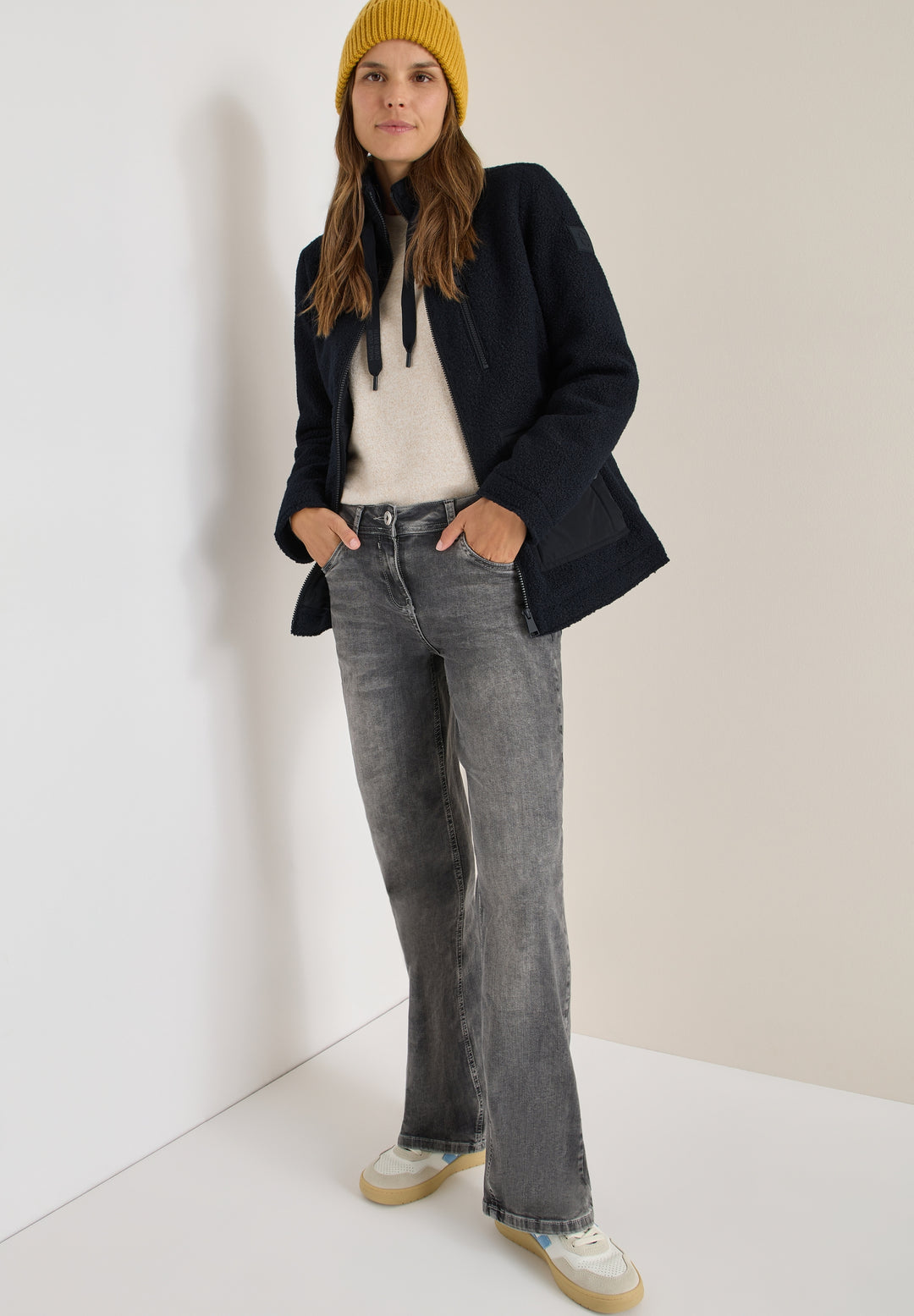 Sportive Midi Teddy Overshirt, dark navy blue 15631 Bild 5