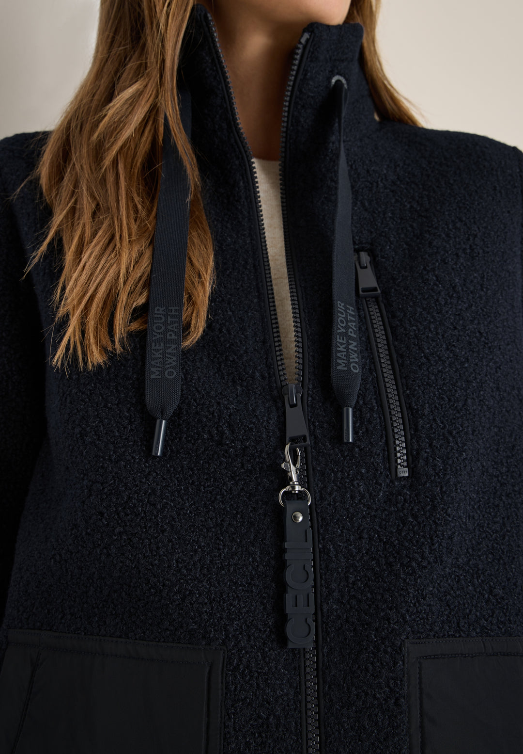 Sportive Midi Teddy Overshirt, dark navy blue 15631 Bild 6