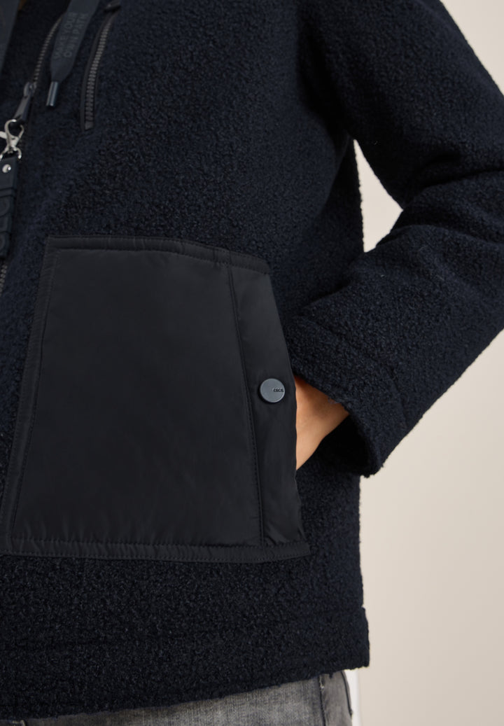 Sportive Midi Teddy Overshirt, dark navy blue 15631 Bild 7