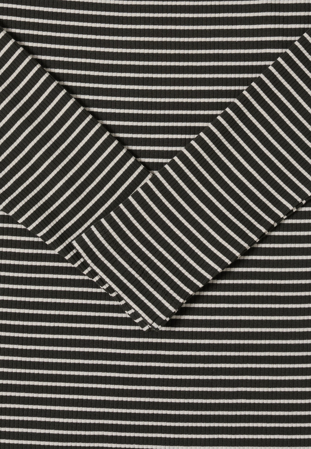Stripe Rib Boatneck Shirt, raw khaki 27406 Bild 2