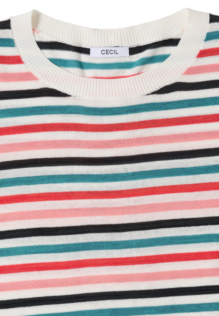 Striped knit Top, raw sand beige 32748 Bild 2