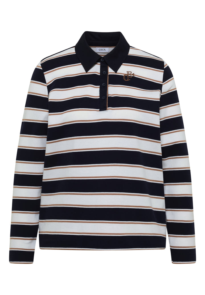 Striped Poloshirt, urban dark blue 36831 Bild 1