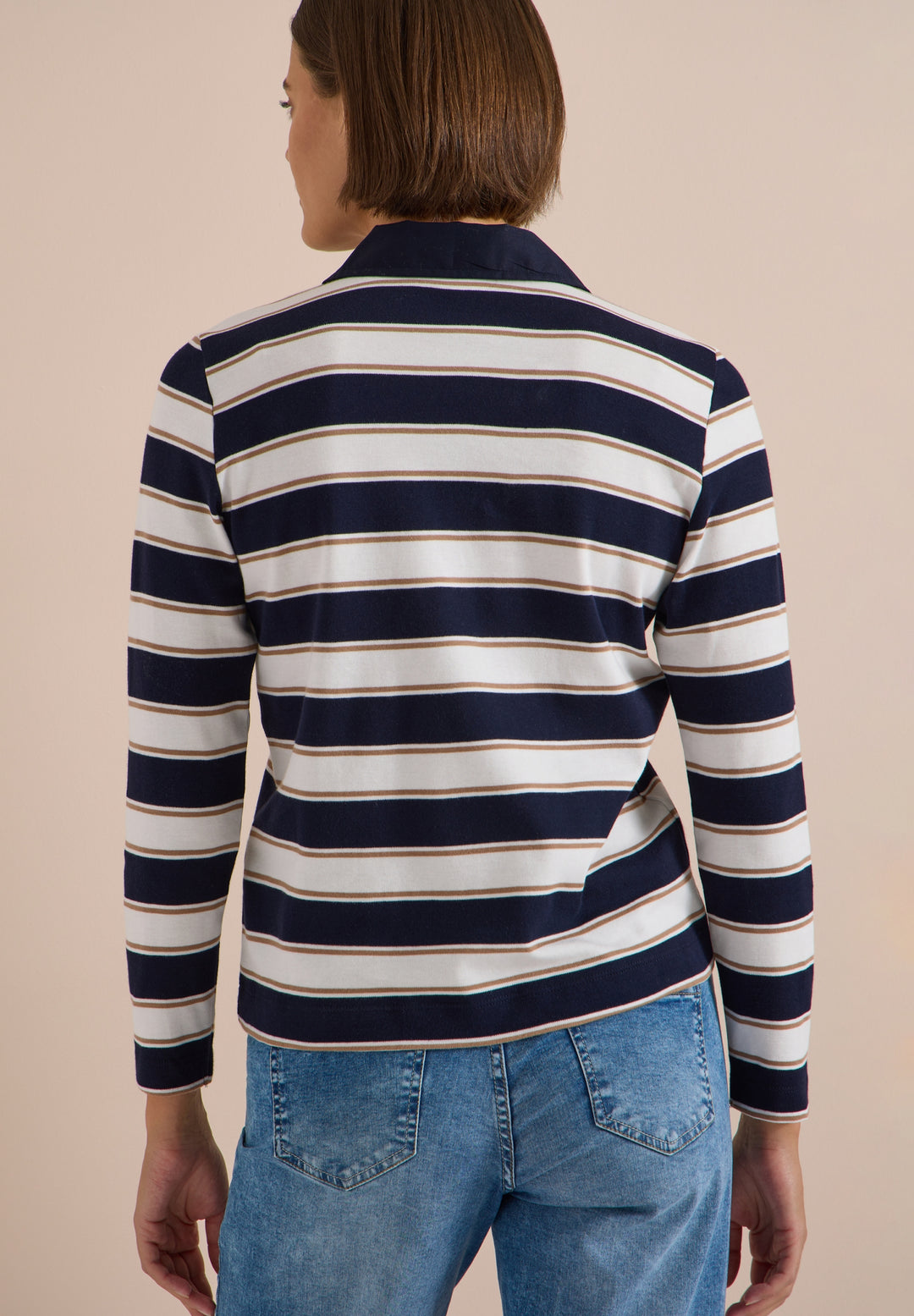 Striped Poloshirt, urban dark blue 36831 Bild 4