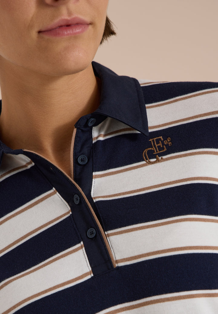 Striped Poloshirt, urban dark blue 36831 Bild 6