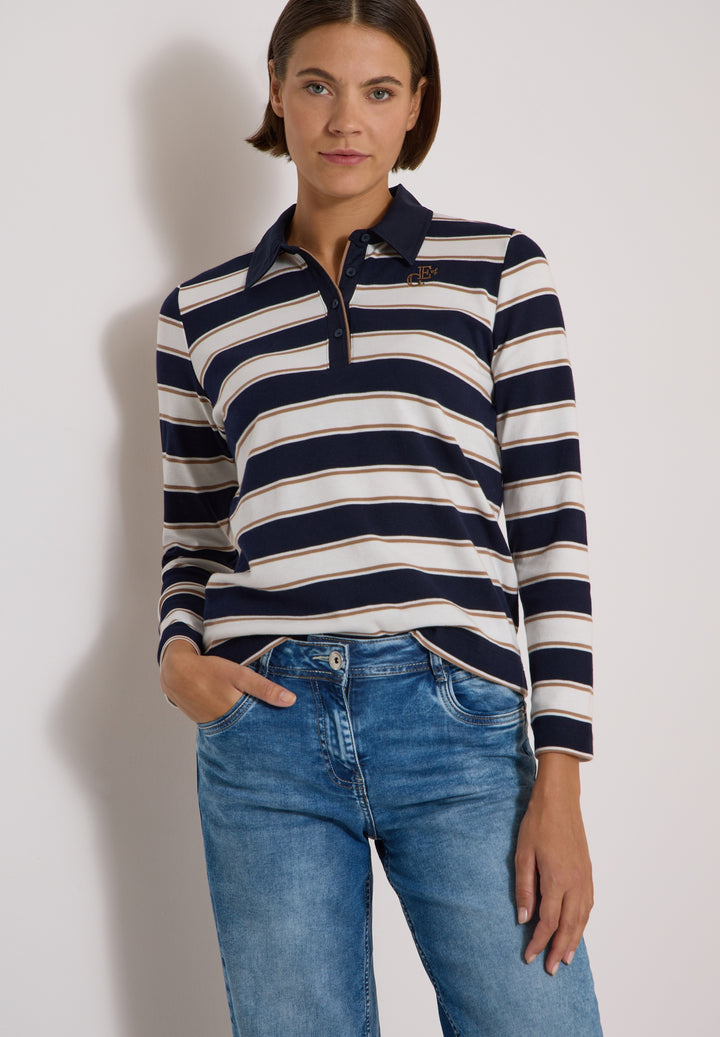 Striped Poloshirt, urban dark blue 36831 Bild 7