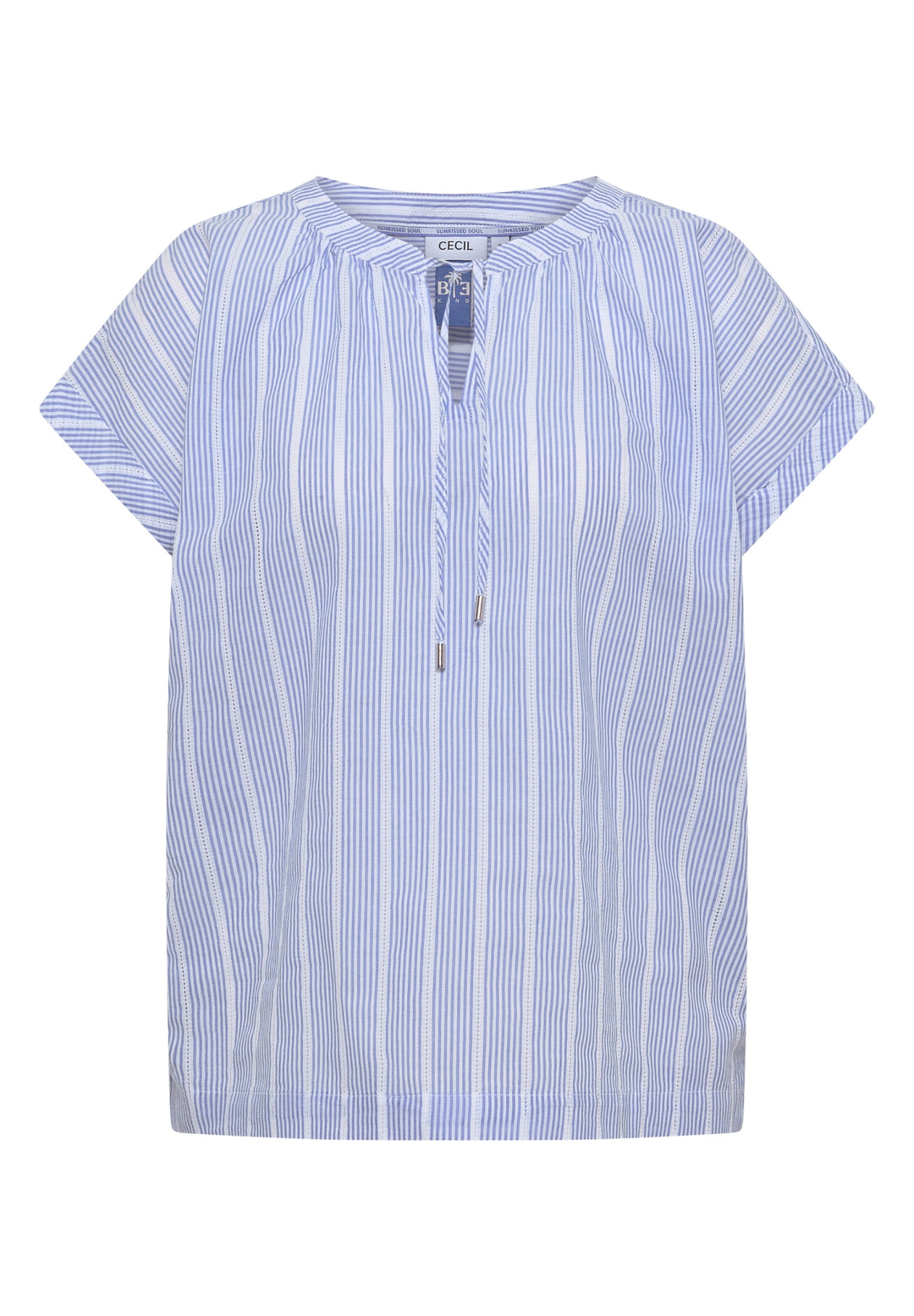 Striped Stucture Blouse, blouse blue 21838 Bild 1