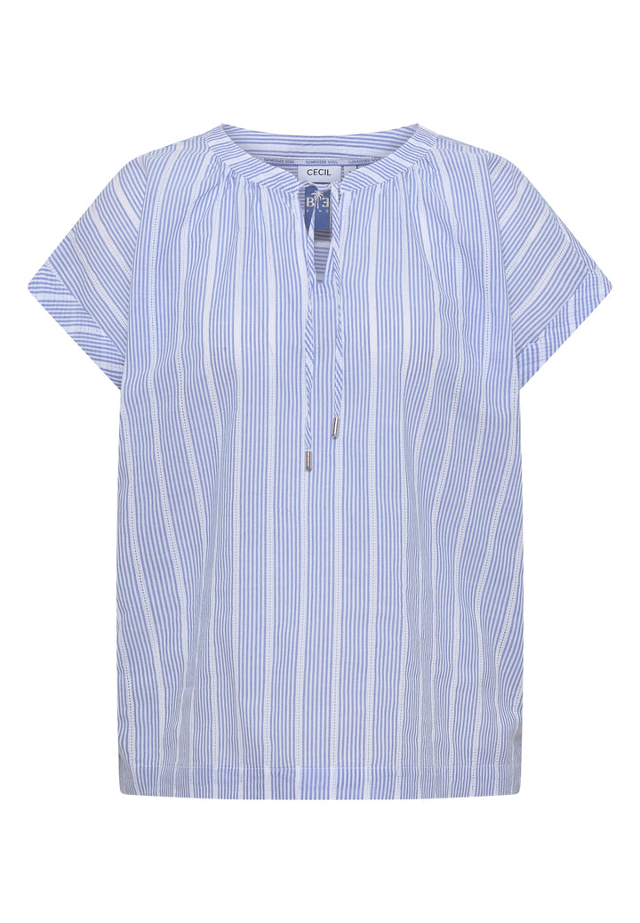 Striped Stucture Blouse, blouse blue 21838 Bild 1