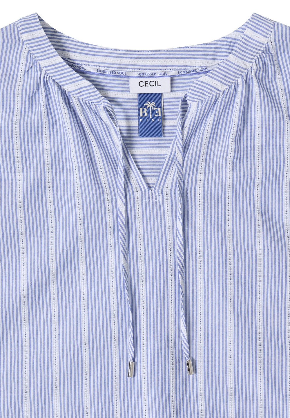 Striped Stucture Blouse, blouse blue 21838 Bild 2