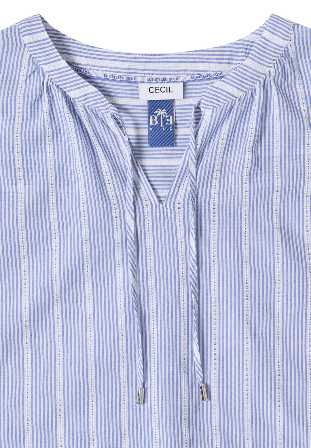 Striped Stucture Blouse, blouse blue 21838 Bild 2