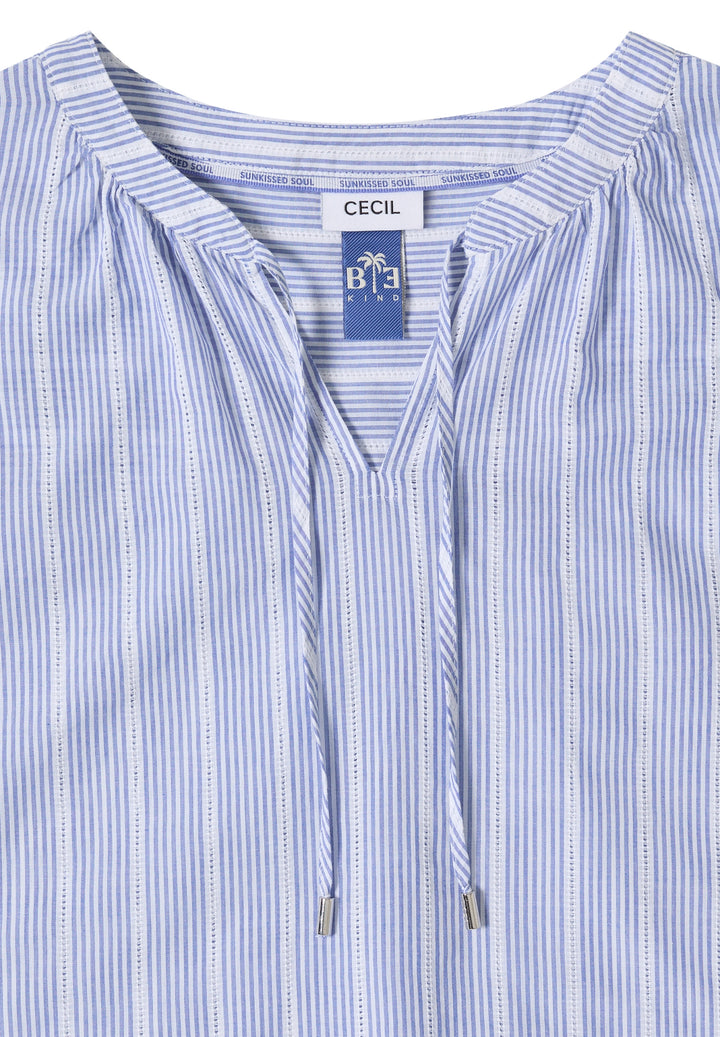 Striped Stucture Blouse, blouse blue 21838 Bild 2
