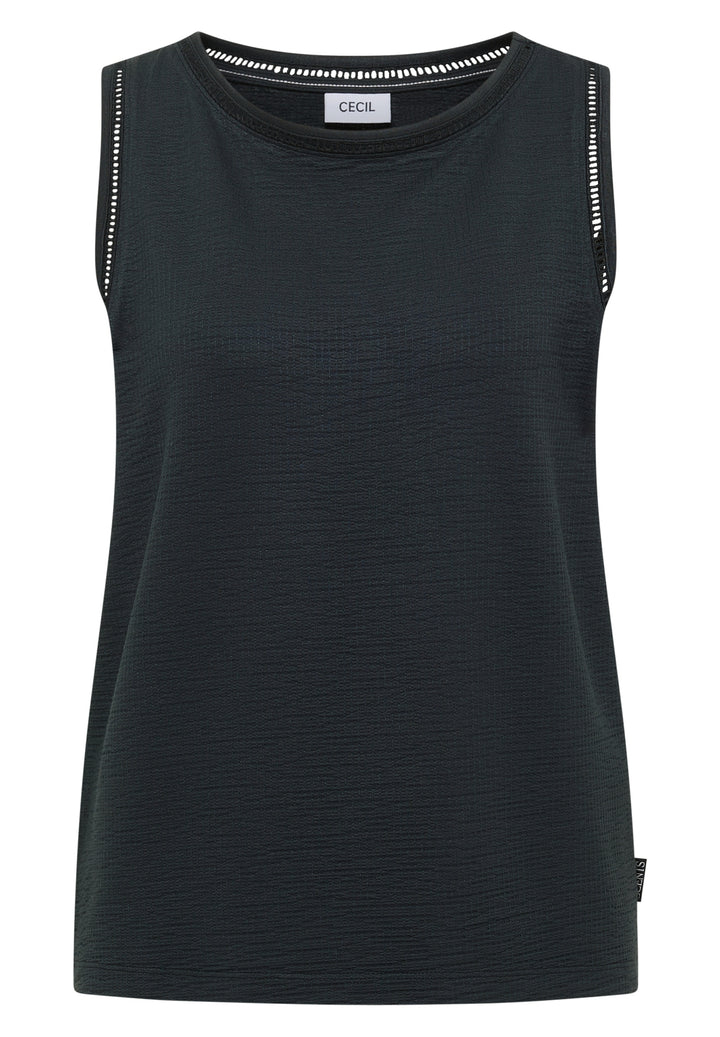 Structured Lace Detail Top, palm breeze green 17672 Bild 1