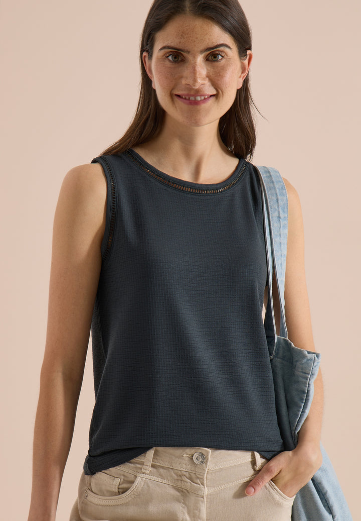 Structured Lace Detail Top, palm breeze green 17672 Bild 6