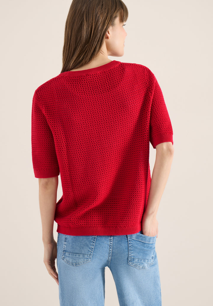 Structured Roundneck, glazed apple red 16759 Bild 4