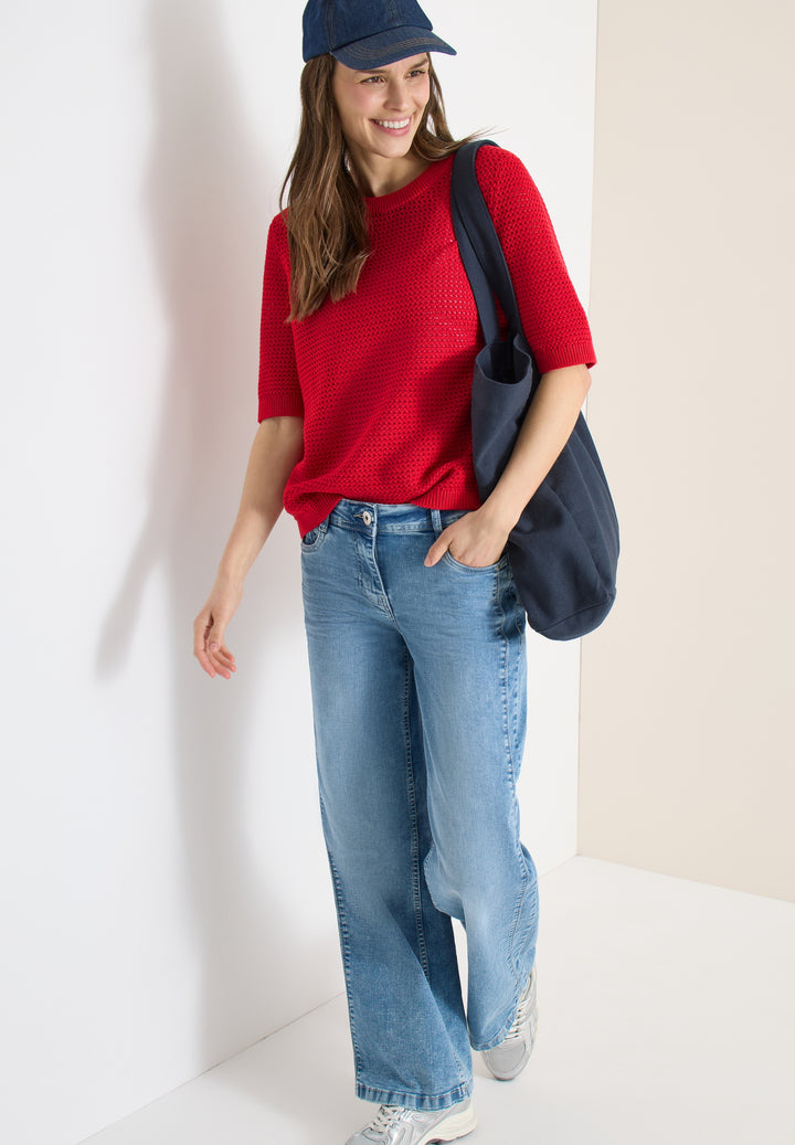Structured Roundneck, glazed apple red 16759 Bild 5
