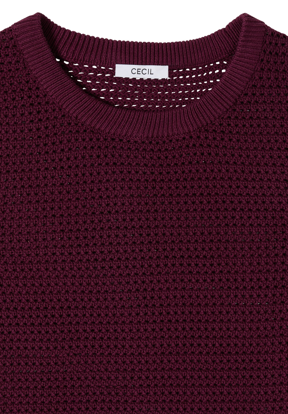 Structured Roundneck, sweet grape red 17590 Bild 2