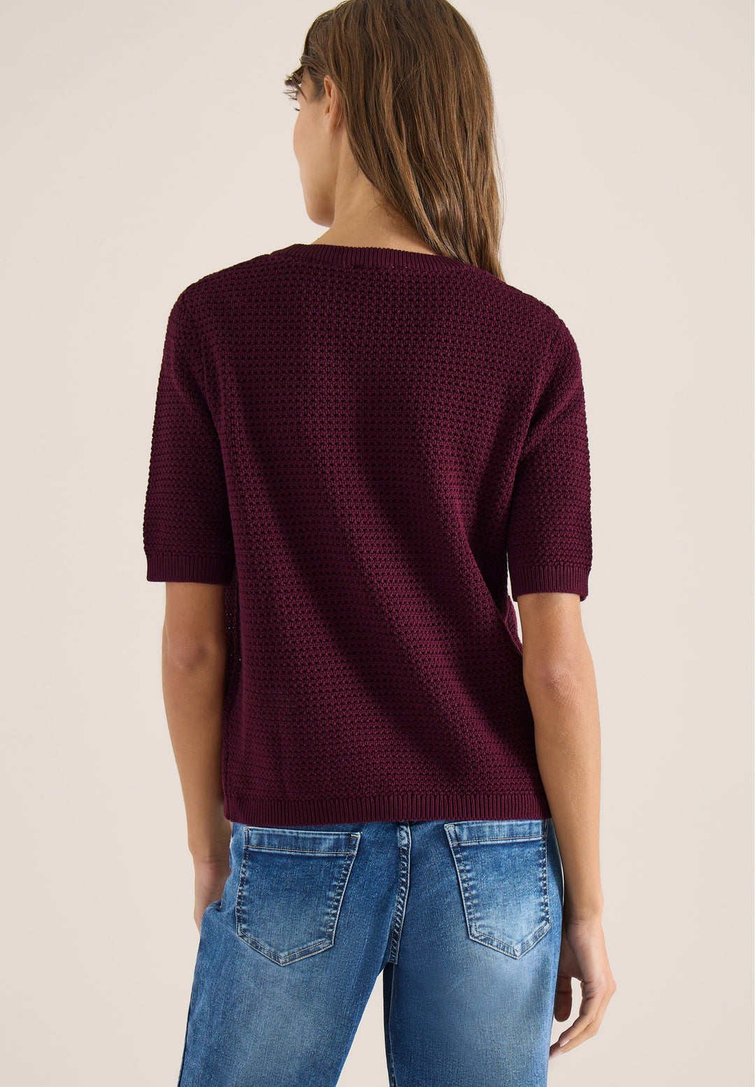 Structured Roundneck, sweet grape red 17590 Bild 4