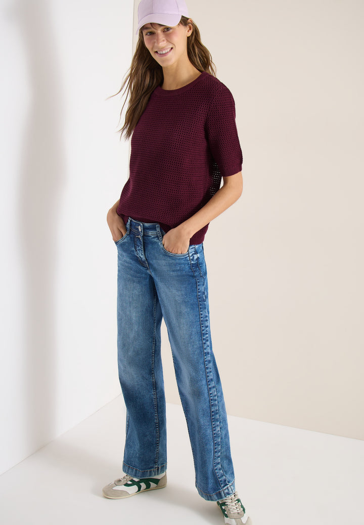 Structured Roundneck, sweet grape red 17590 Bild 5