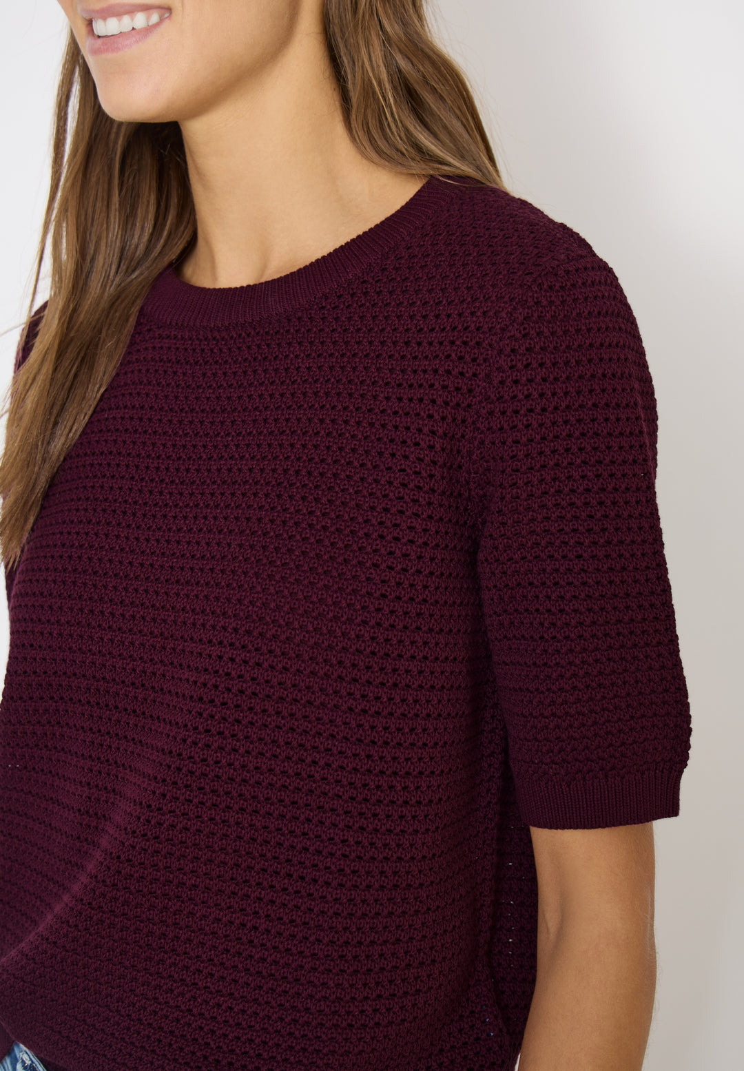 Structured Roundneck, sweet grape red 17590 Bild 6