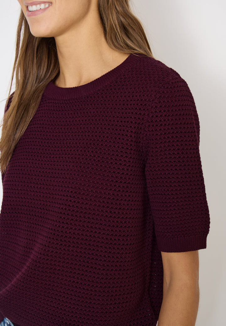 Structured Roundneck, sweet grape red 17590 Bild 6