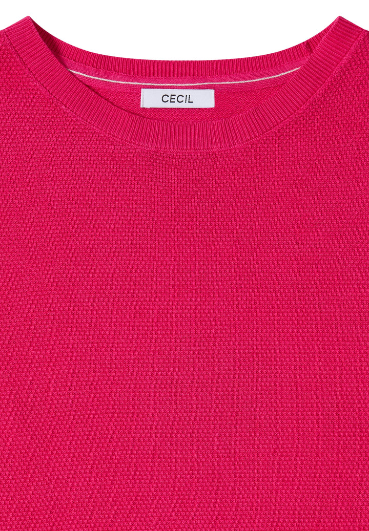 Structured short sleeve, beetroot pink 17492 Bild 2
