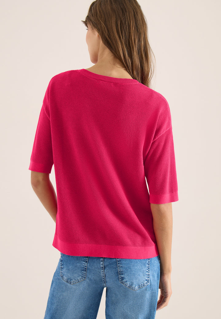 Structured short sleeve, beetroot pink 17492 Bild 4