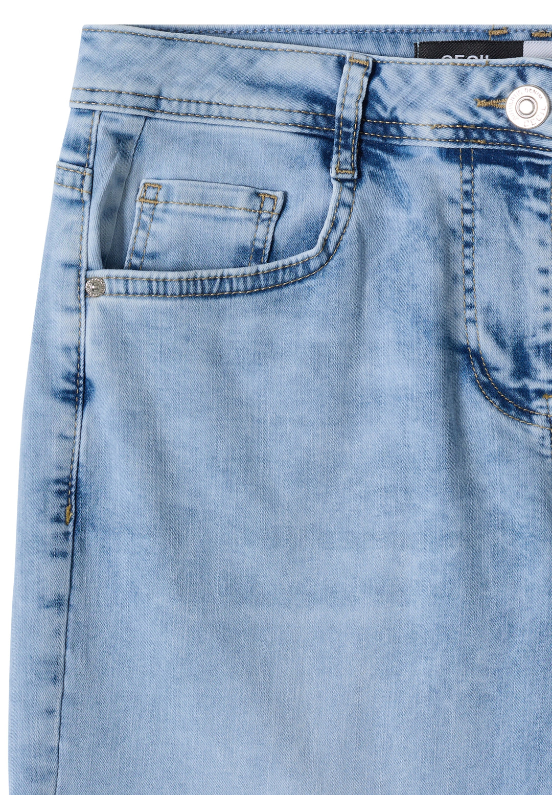 Style Neele Bleached Hem Detai, light blue random bleached 10512 Bild 2