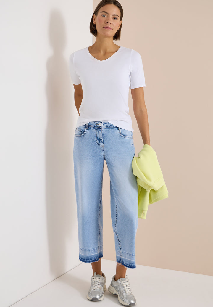 Style Neele Bleached Hem Detai, light blue random bleached 10512 Bild 5