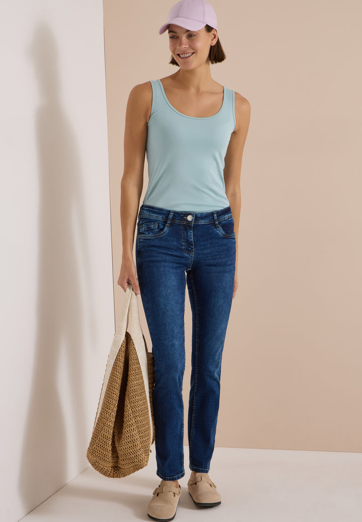 Style NOS Scarlett STRAIGHT Mi, mid blue used wash 10235 Bild 5