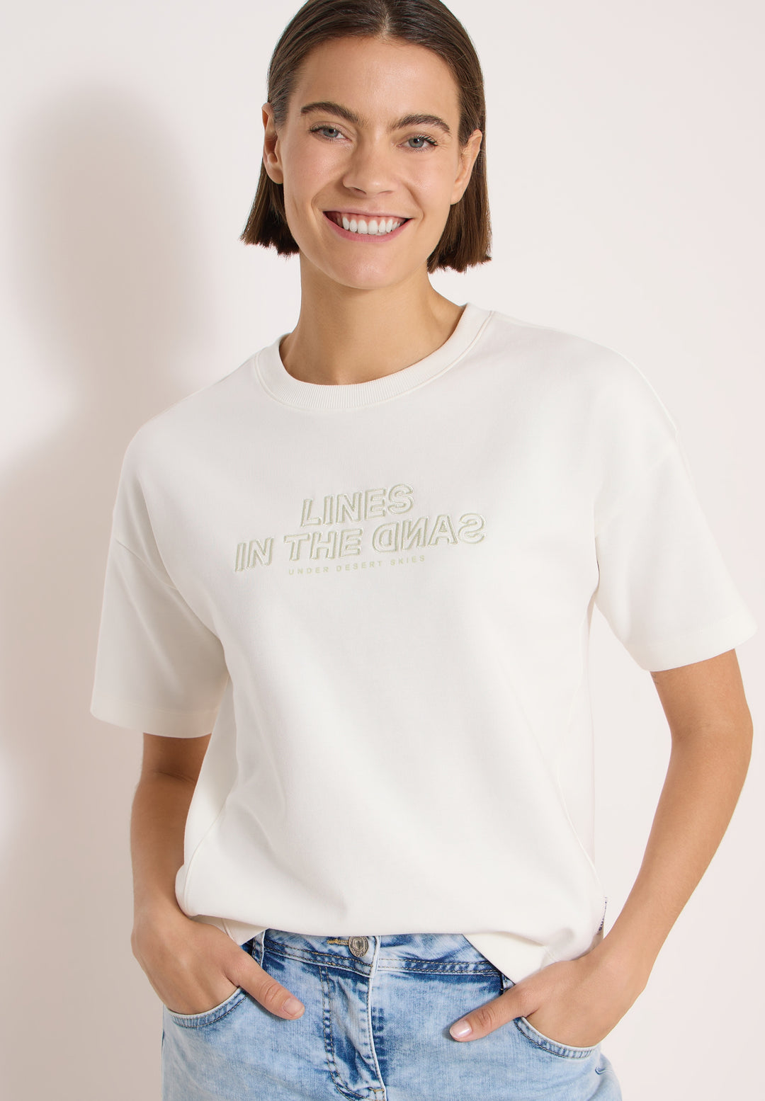 Sweatshirt w. Embroidery, vanilla white 23474 Bild 7