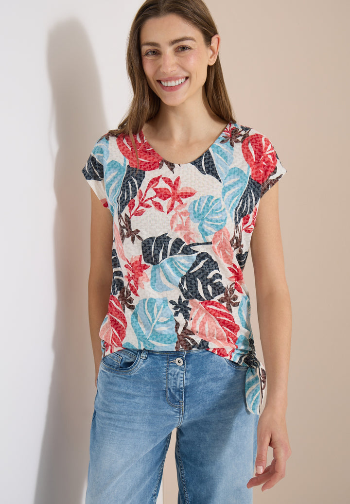 TOS AOP Burn Out Shirt, light alabaster white 32259 Bild 7