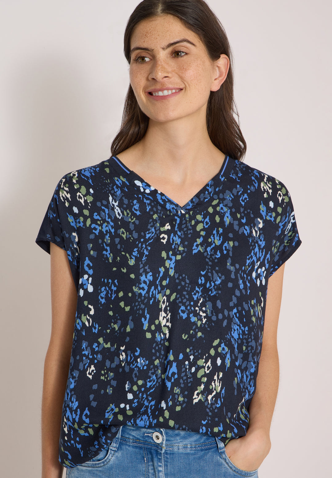 TOS AOP Mat-Mix Blouse, urban dark blue 36831 Bild 6