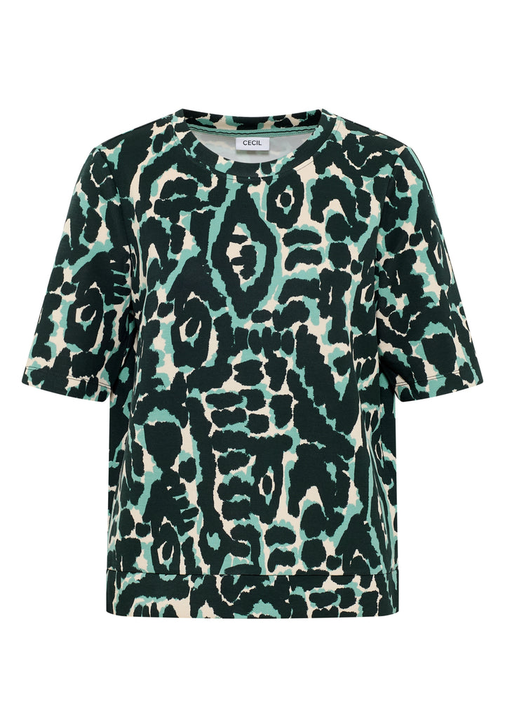 TOS AOP Soft Touch T-Shirt, ink green 36834 Bild 1
