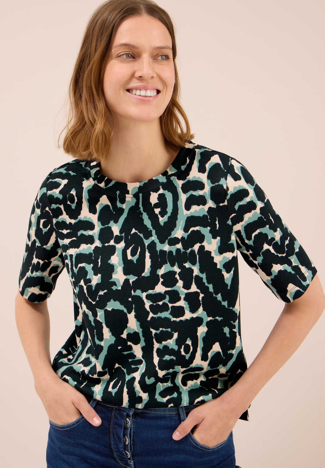 TOS AOP Soft Touch T-Shirt, ink green 36834 Bild 7