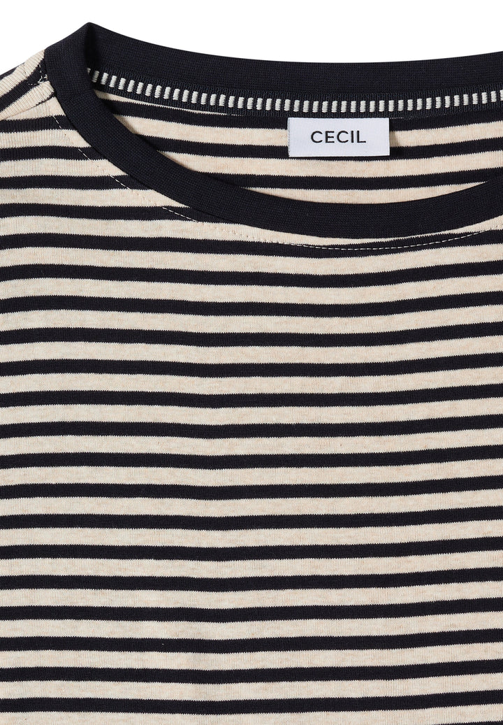 TOS Basic Melange Stripe T-Shi, universal blue 25512 Bild 2